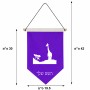 דגל לתליה על קיר בעיצוב אישי עם השם שלך בעיצוב ג'ירפה באפריקה גודל 30 × 19.5 ס"מ
