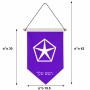 דגל לתליה על קיר בעיצוב אישי עם השם שלך בעיצוב קרייזלר גודל 30 × 19.5 ס"מ