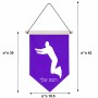 דגל לתליה על קיר בעיצוב אישי עם השם שלך בעיצוב פארקורינג גודל 30 × 19.5 ס"מ