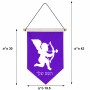 דגל לתליה על קיר בעיצוב אישי עם השם שלך בעיצוב קופידון גודל 30 × 19.5 ס"מ