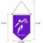 דגל לתליה על קיר בעיצוב אישי עם השם שלך בעיצוב כדורסל אולימפי גודל 30 × 19.5 ס"מ