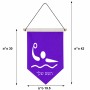 דגל לתליה על קיר בעיצוב אישי עם השם שלך בעיצוב כדור מים אולימפי גודל 30 × 19.5 ס"מ