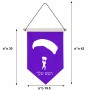 דגל לתליה על קיר בעיצוב אישי עם השם שלך בעיצוב צניחה חופשית גודל 30 × 19.5 ס"מ