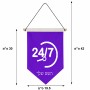 דגל לתליה על קיר בעיצוב אישי עם השם שלך בעיצוב 24 ביולי גודל 30 × 19.5 ס"מ