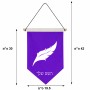 דגל לתליה על קיר בעיצוב אישי עם השם שלך בעיצוב נוצת נוצה גודל 30 × 19.5 ס"מ