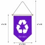 דגל לתליה על קיר בעיצוב אישי עם השם שלך בעיצוב למחזר גודל 30 × 19.5 ס"מ