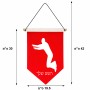 דגל לתליה על קיר בעיצוב אישי עם השם שלך בעיצוב פארקורינג גודל 30 × 19.5 ס"מ