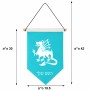 דגל לתליה על קיר בעיצוב אישי עם השם שלך בעיצוב דרקון גודל 30 × 19.5 ס"מ
