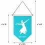 דגל לתליה על קיר בעיצוב אישי עם השם שלך בעיצוב בלרינה גודל 30 × 19.5 ס"מ