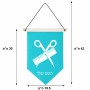 דגל לתליה על קיר בעיצוב אישי עם השם שלך בעיצוב מעצב שיער גודל 30 × 19.5 ס"מ