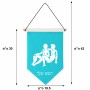 דגל לתליה על קיר בעיצוב אישי עם השם שלך בעיצוב מזלות - תאומים גודל 30 × 19.5 ס"מ