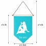 דגל לתליה על קיר בעיצוב אישי עם השם שלך בעיצוב מזלות - בתולה גודל 30 × 19.5 ס"מ