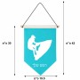 דגל לתליה על קיר בעיצוב אישי עם השם שלך בעיצוב אופנוע ים גודל 30 × 19.5 ס"מ