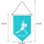 דגל לתליה על קיר בעיצוב אישי עם השם שלך בעיצוב שחקן טניס גודל 30 × 19.5 ס"מ