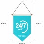 דגל לתליה על קיר בעיצוב אישי עם השם שלך בעיצוב 24 ביולי גודל 30 × 19.5 ס"מ