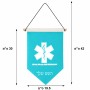 דגל לתליה על קיר בעיצוב אישי עם השם שלך בעיצוב חובש גודל 30 × 19.5 ס"מ