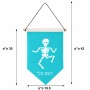 דגל לתליה על קיר בעיצוב אישי עם השם שלך בעיצוב סקלטון גודל 30 × 19.5 ס"מ