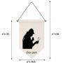 דגל לתליה על קיר בעיצוב אישי עם השם שלך בעיצוב בתים של שרלוק גודל 30 × 19.5 ס"מ