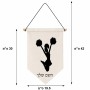 דגל לתליה על קיר בעיצוב אישי עם השם שלך בעיצוב מעודדת גודל 30 × 19.5 ס"מ