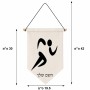 דגל לתליה על קיר בעיצוב אישי עם השם שלך בעיצוב רצים אולימפיים גודל 30 × 19.5 ס"מ