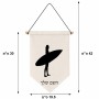 דגל לתליה על קיר בעיצוב אישי עם השם שלך בעיצוב גלישה - גלישה גודל 30 × 19.5 ס"מ
