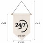 דגל לתליה על קיר בעיצוב אישי עם השם שלך בעיצוב 24 ביולי גודל 30 × 19.5 ס"מ