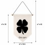 דגל לתליה על קיר בעיצוב אישי עם השם שלך בעיצוב קלבר גודל 30 × 19.5 ס"מ