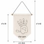 דגל לתליה על קיר בעיצוב אישי עם השם שלך בעיצוב יד גודל 30 × 19.5 ס"מ
