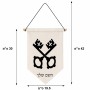 דגל לתליה על קיר בעיצוב אישי עם השם שלך בעיצוב מפתחות גודל 30 × 19.5 ס"מ