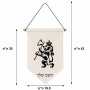דגל לתליה על קיר בעיצוב אישי עם השם שלך בעיצוב אריה גודל 30 × 19.5 ס"מ