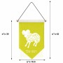 דגל לתליה על קיר בעיצוב אישי עם השם שלך בעיצוב מזלות - טלה גודל 30 × 19.5 ס"מ