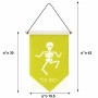 דגל לתליה על קיר בעיצוב אישי עם השם שלך בעיצוב סקלטון גודל 30 × 19.5 ס"מ