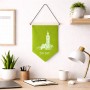דגל לתליה על קיר בעיצוב אישי עם השם שלך בעיצוב ביג בן גודל 30 × 19.5 ס"מ