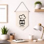 דגל לתליה על קיר בעיצוב אישי עם השם שלך בעיצוב שף גודל 30 × 19.5 ס"מ