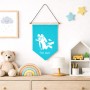 דגל לתליה על קיר בעיצוב אישי עם השם שלך בעיצוב צוללן גודל 30 × 19.5 ס"מ