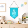 דגל לתליה על קיר בעיצוב אישי עם השם שלך בעיצוב חמסה - קבלה גודל 30 × 19.5 ס"מ
