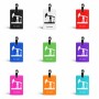 תווית לסימון מזוודה \ תיק בעיצוב אישי עם השם שלך בעיצוב באר נפט גודל 10.3 × 7 ס"מ