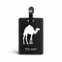 תווית לסימון מזוודה \ תיק בעיצוב אישי עם השם שלך בעיצוב גמל גודל 10.3 × 7 ס"מ