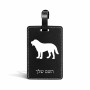 תווית לסימון מזוודה \ תיק בעיצוב אישי עם השם שלך בעיצוב כלב גודל 10.3 × 7 ס"מ