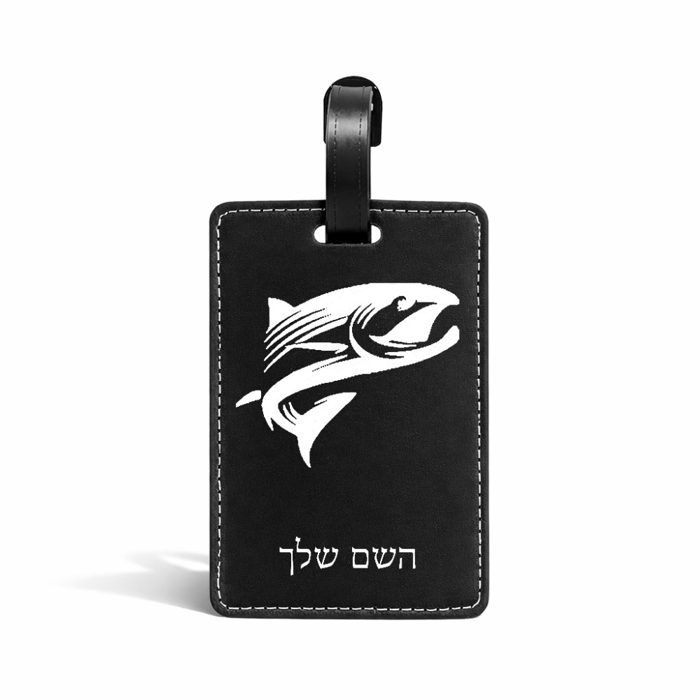 תווית לסימון מזוודה \ תיק בעיצוב אישי עם השם שלך בעיצוב לדוג גודל 10.3 × 7 ס"מ