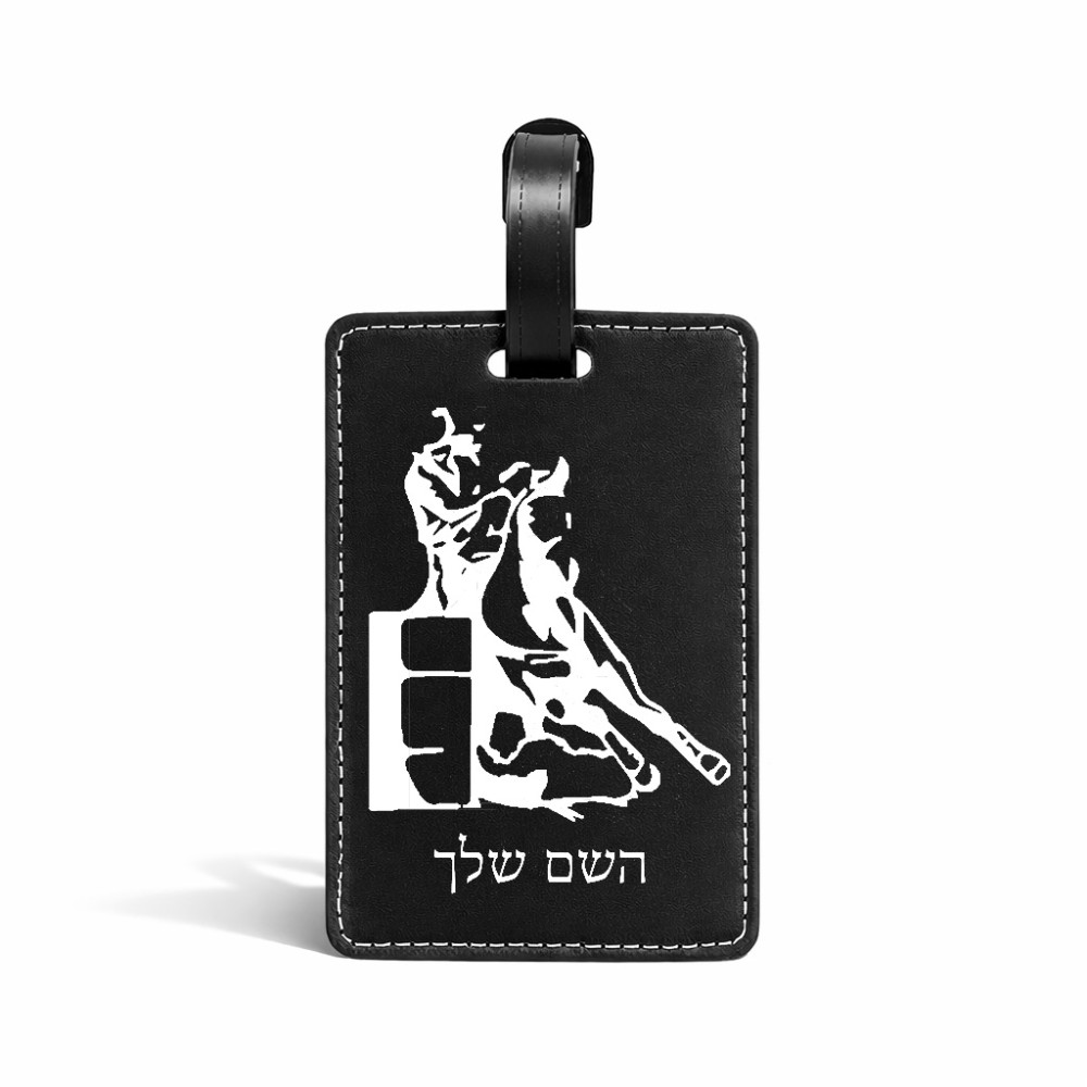 תווית לסימון מזוודה \ תיק בעיצוב אישי עם השם שלך בעיצוב קאוגירל גודל 10.3 × 7 ס"מ