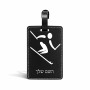 תווית לסימון מזוודה \ תיק בעיצוב אישי עם השם שלך בעיצוב סקי אולימפי גודל 10.3 × 7 ס"מ