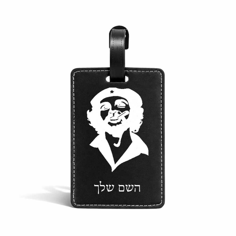 תווית לסימון מזוודה \ תיק בעיצוב אישי עם השם שלך בעיצוב צ'ה גווארה גודל 10.3 × 7 ס"מ