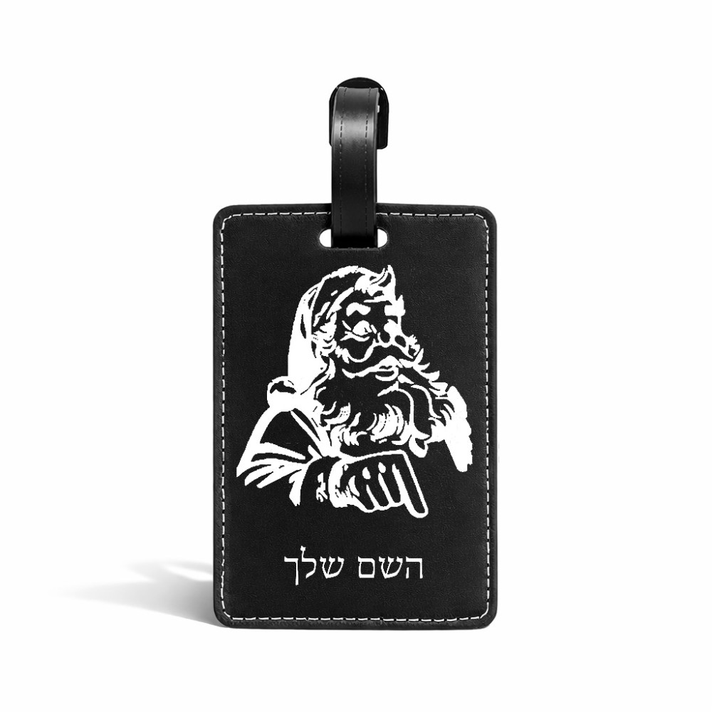 תווית לסימון מזוודה \ תיק בעיצוב אישי עם השם שלך בעיצוב סנטה קלאוס גודל 10.3 × 7 ס"מ