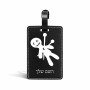 תווית לסימון מזוודה \ תיק בעיצוב אישי עם השם שלך בעיצוב וודו גודל 10.3 × 7 ס"מ