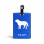 תווית לסימון מזוודה \ תיק בעיצוב אישי עם השם שלך בעיצוב כלב גודל 10.3 × 7 ס"מ