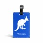 תווית לסימון מזוודה \ תיק בעיצוב אישי עם השם שלך בעיצוב קנגורו גודל 10.3 × 7 ס"מ