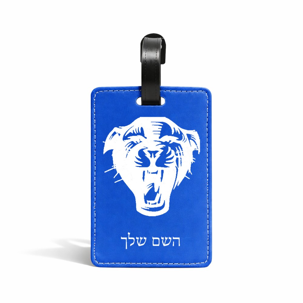 תווית לסימון מזוודה \ תיק בעיצוב אישי עם השם שלך בעיצוב פני פנטרה גודל 10.3 × 7 ס"מ