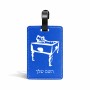 תווית לסימון מזוודה \ תיק בעיצוב אישי עם השם שלך בעיצוב שחקן ביליארד גודל 10.3 × 7 ס"מ
