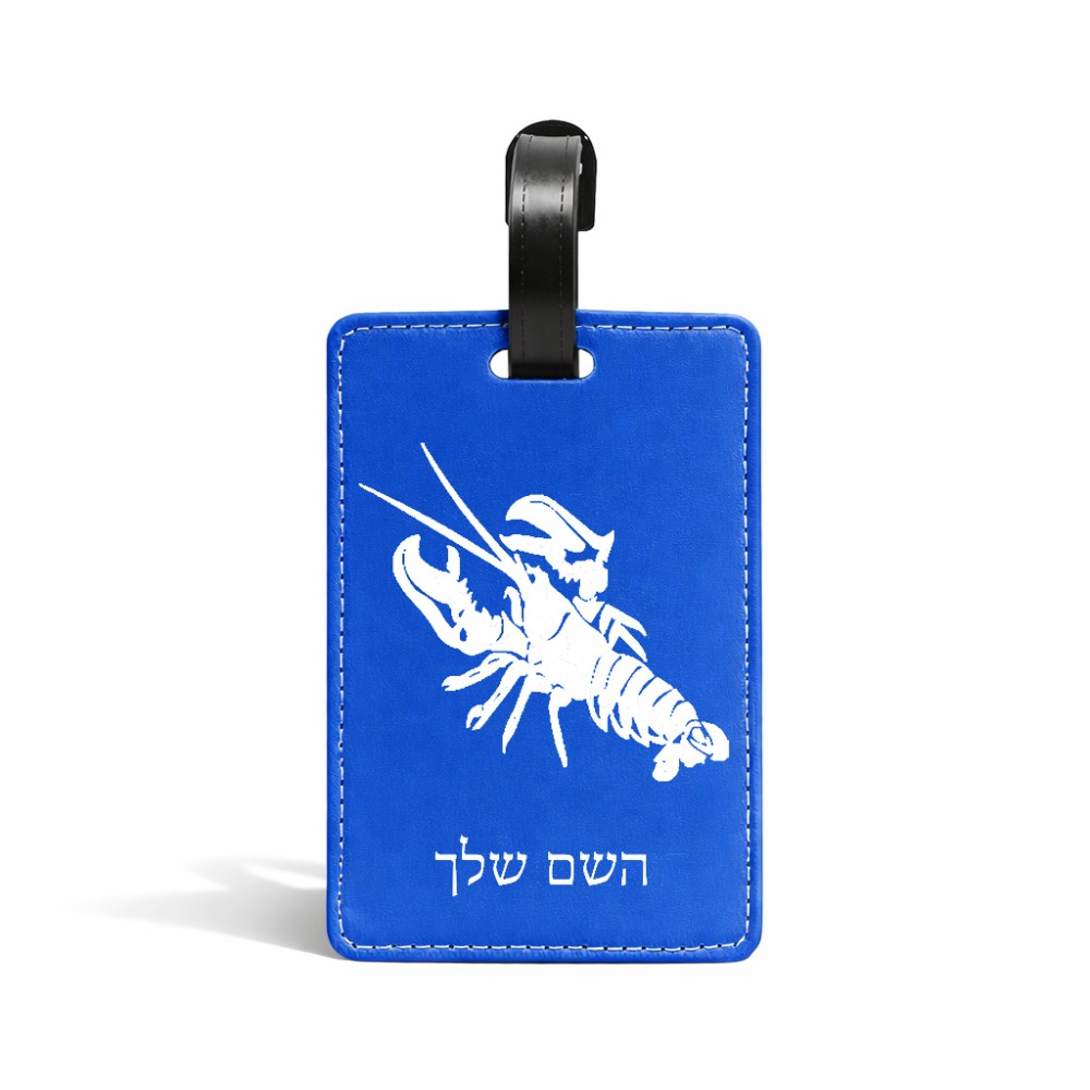 תווית לסימון מזוודה \ תיק בעיצוב אישי עם השם שלך בעיצוב מזלות - סרטן גודל 10.3 × 7 ס"מ